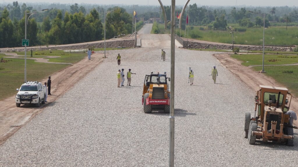D. I. Khan New City road Construction in progress