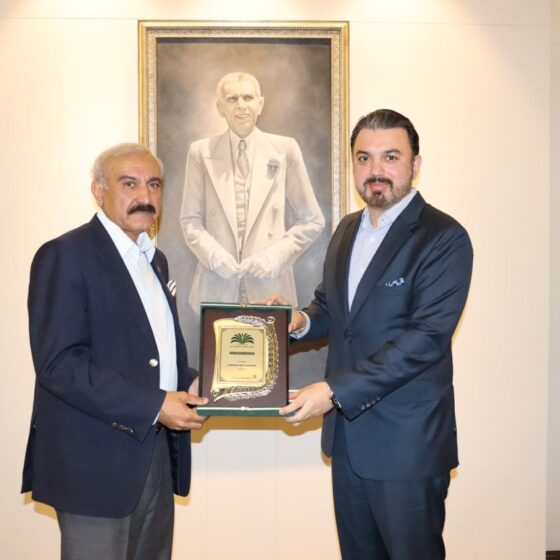 Mr. Jehangir Saifullah Khan, Chairman of D. I. Khan New City , had a productive meeting with Air Marshal Javaid Ahmed, HI(M) (Retd), Vice Chancellor Air University Islamabad, & respected staff.