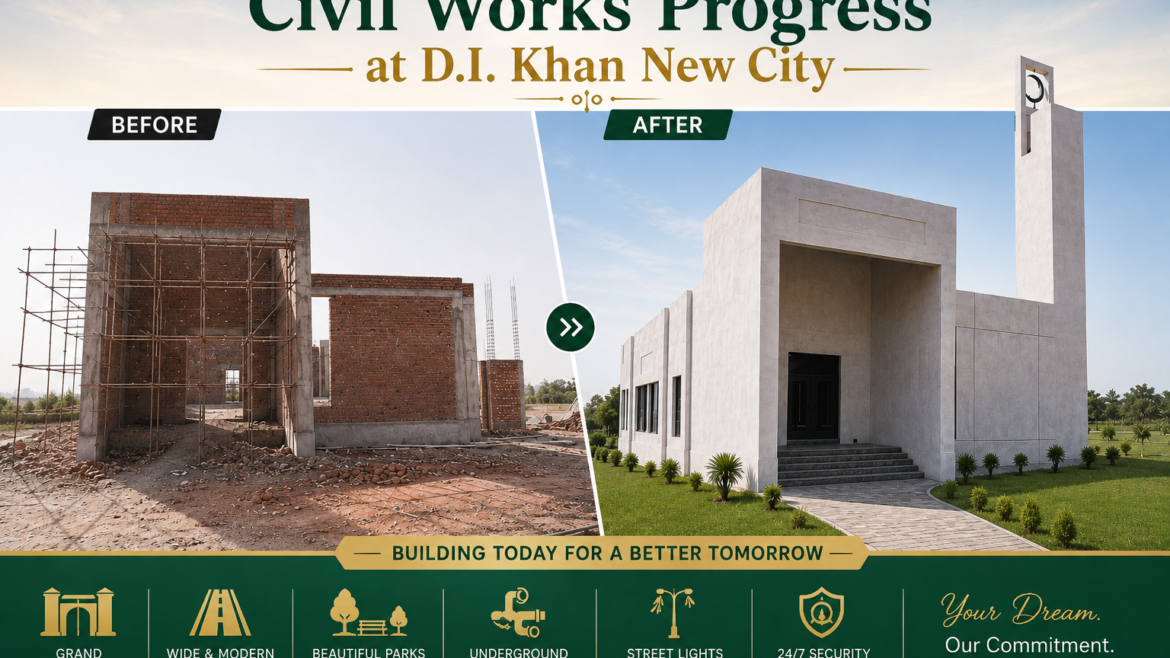 Civil Works Progress at D. I. Khan New City
