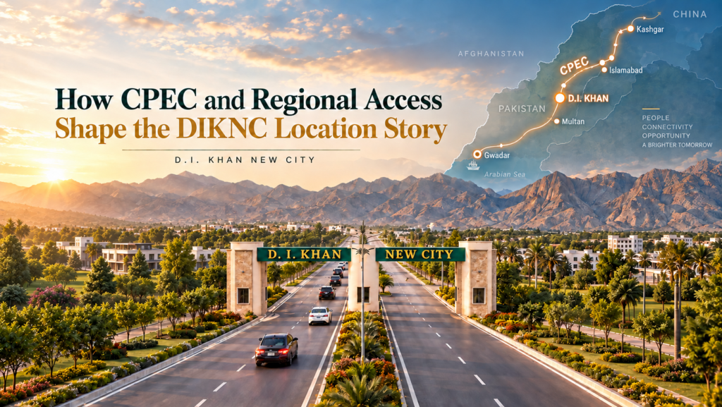 D.I. Khan New City location and regional connectivity near the CPEC western route